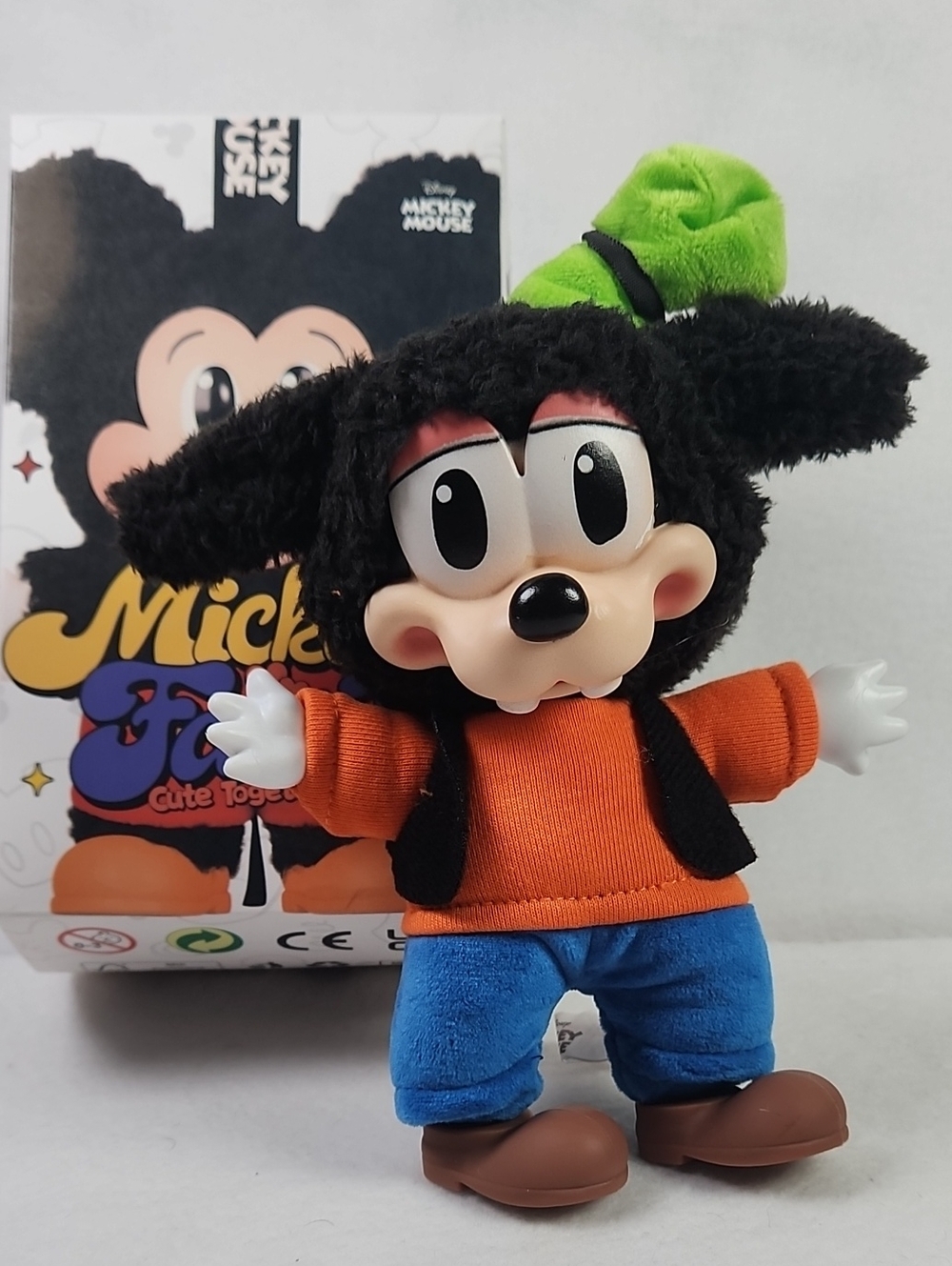 Disney-Inspired Plush Doll GOOFY with Green Hat, Orange Shirt and Blue Pants